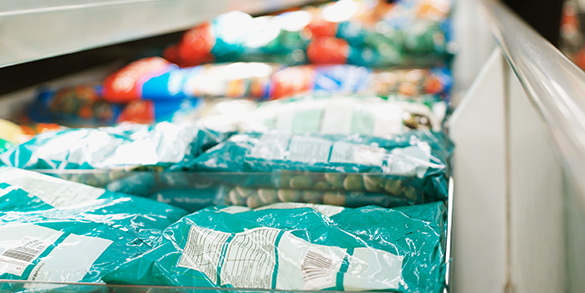 bags of frozen foods