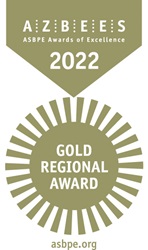 AZBEES ASBPE Awards of Excellence 2022 Gold Regional Award asbpe.org