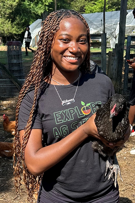 Explore Ag STEAM Camp students visited the Deep Roots CPS Farm
