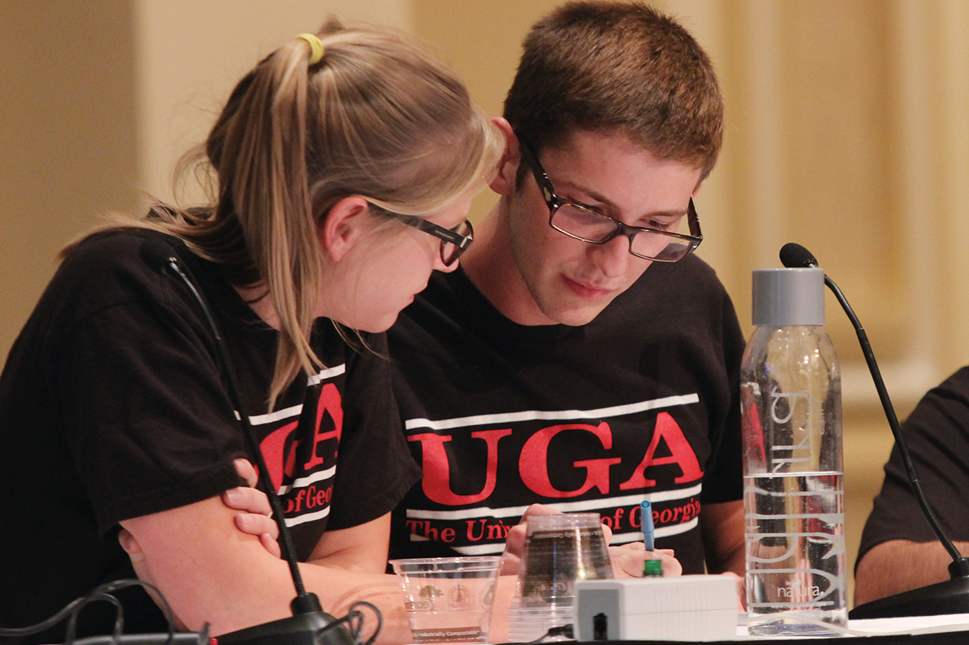 UGA Students strategize during the College Bowl