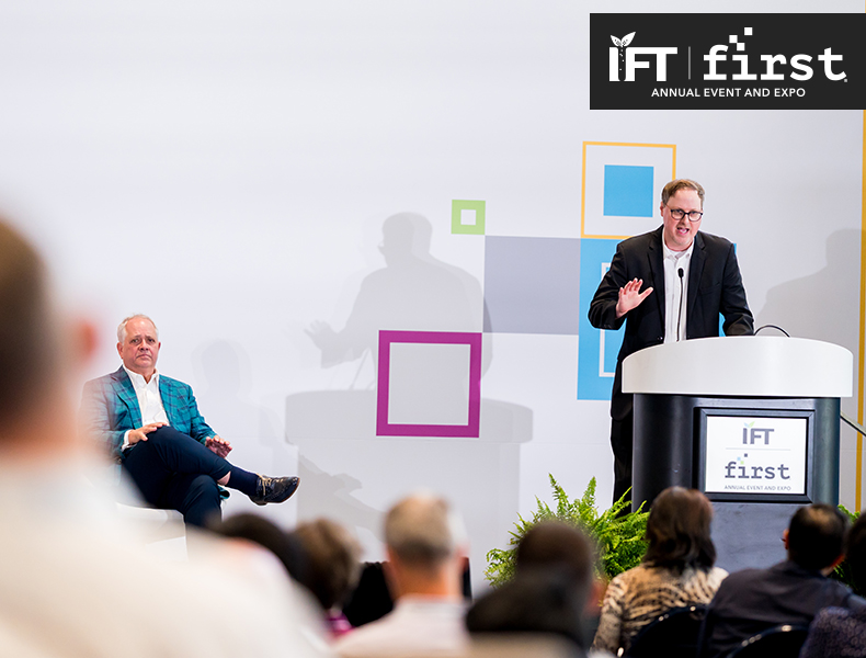 from left: Ron Tanner, CEO of Tanner Food Group and former Specialty Food Association executive, and Kelly Beaton, chief content officer of The Food Institute