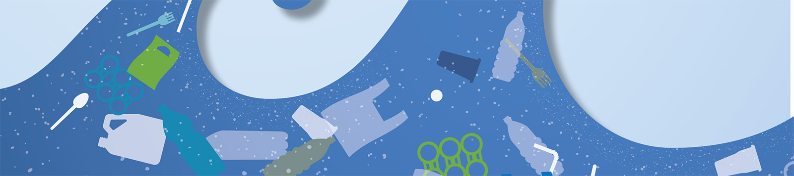 Plastic waste in water