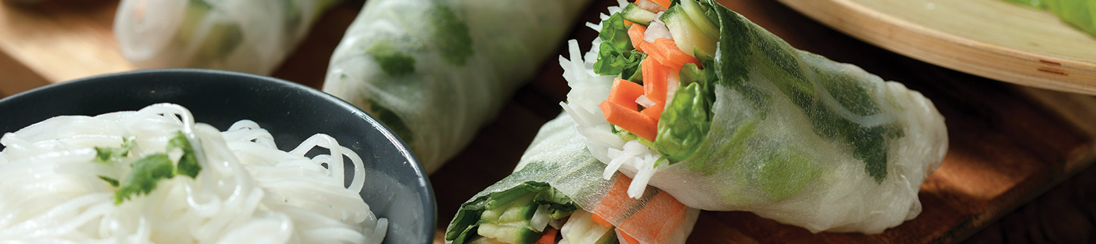 Veggie Spring Rolls with Asian Cellophane Noodles