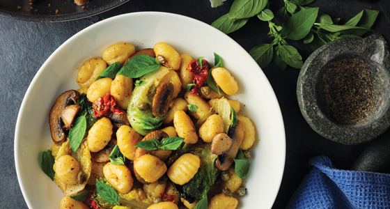 Mushroom with gnocchi 