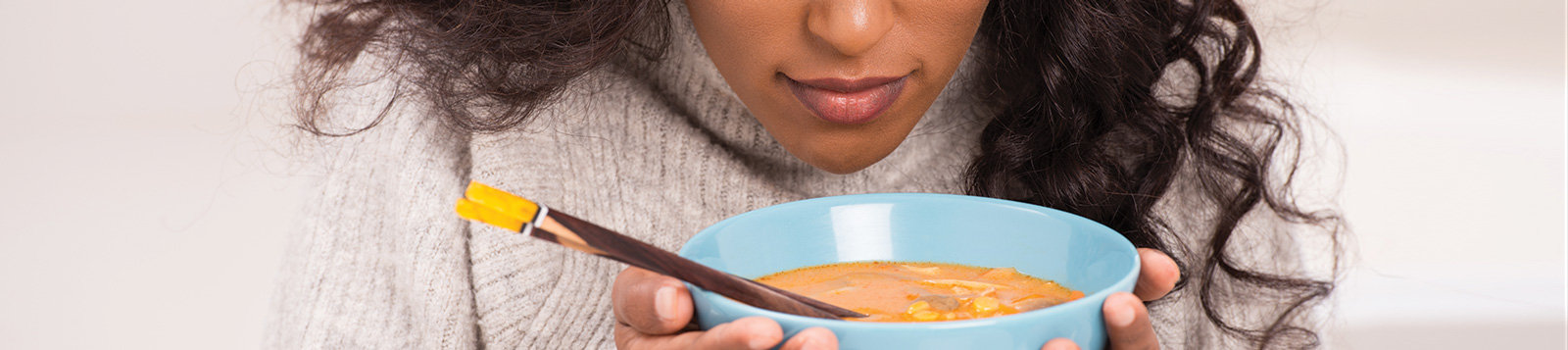 Banner with blue bowl