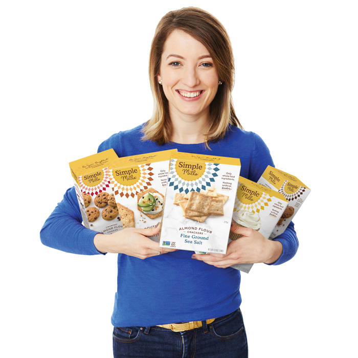 Catlin with Simple Mills products