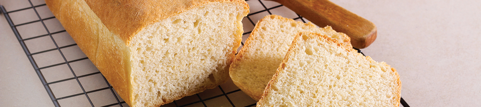 Fresh baked bread sliced