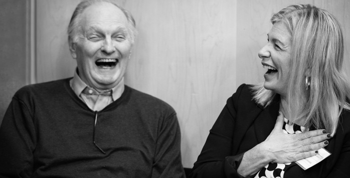 Laura Lindenfeld and  Alan Alda