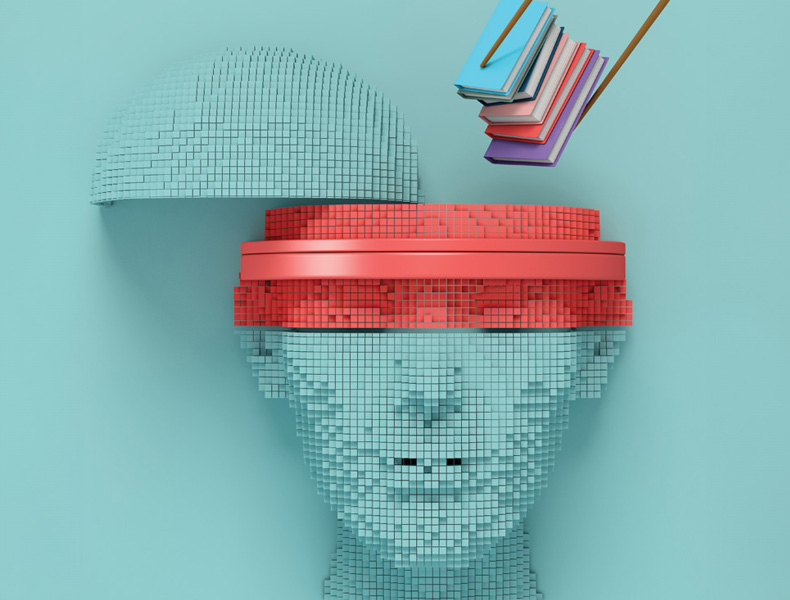 Artificial Intelligence digital concept illustrate of modern internet technology and innovative processes 3D rendering