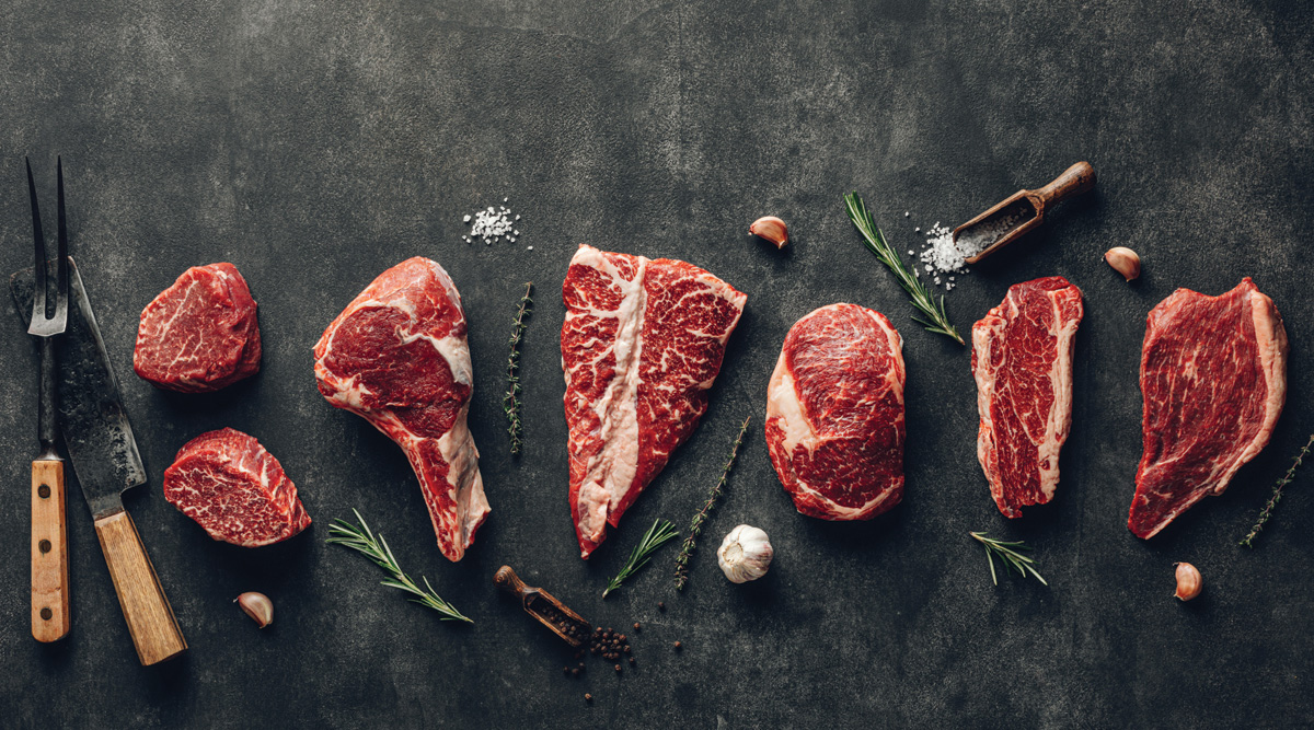 Various cuts of meat