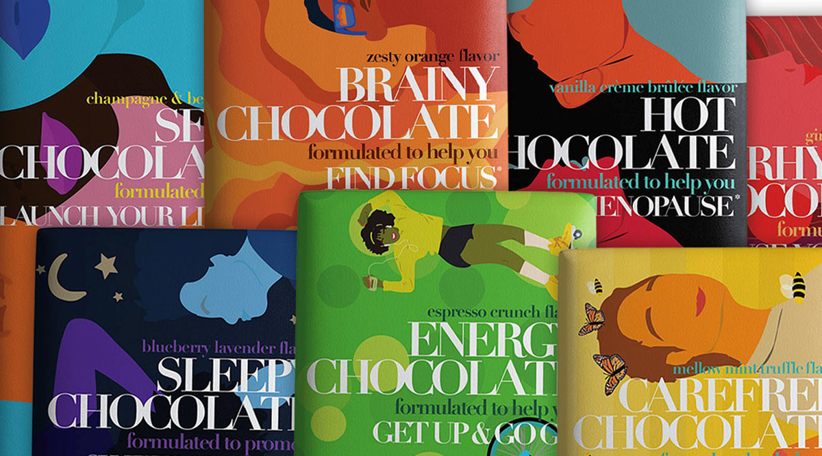Assorted bars from The Functional Chocolate Company