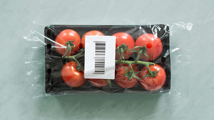 IFT Sci Dish Podcast Episode 22 red tomatoes on a vine inside plastic packaging