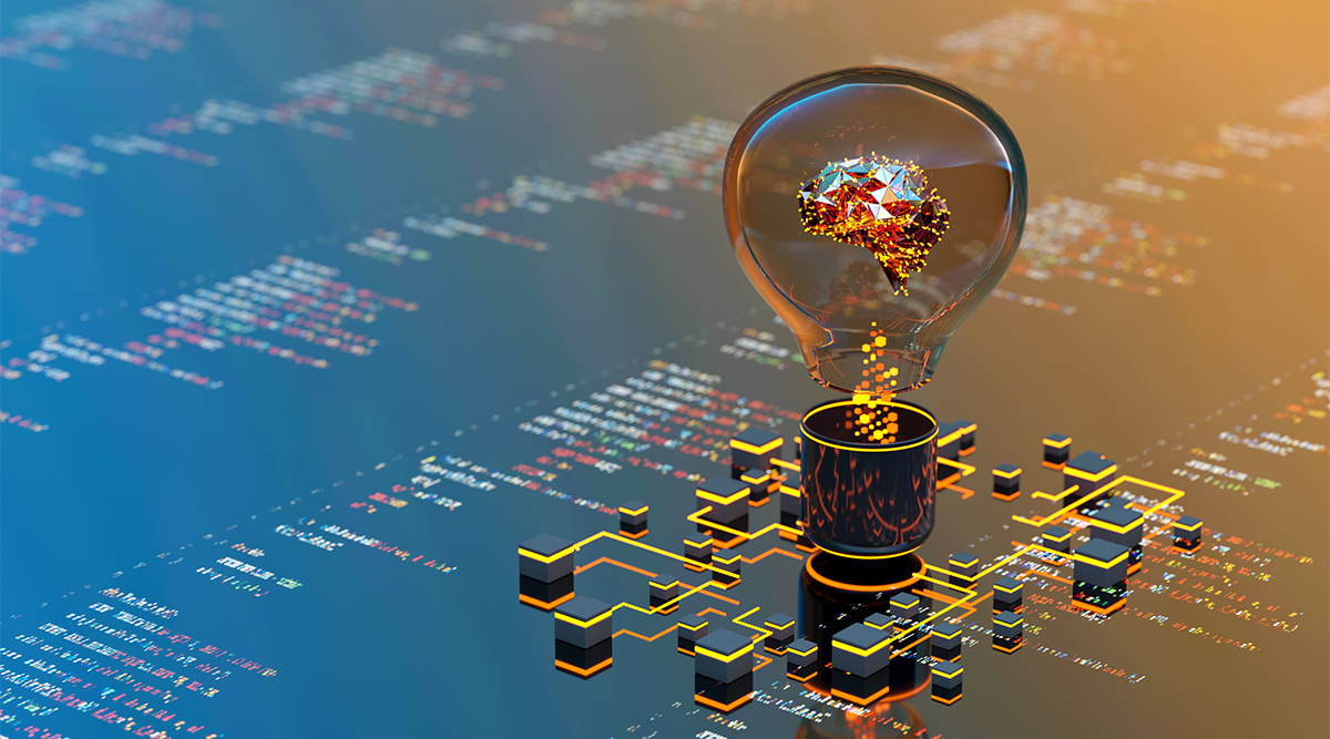 an AI image on a colorful background